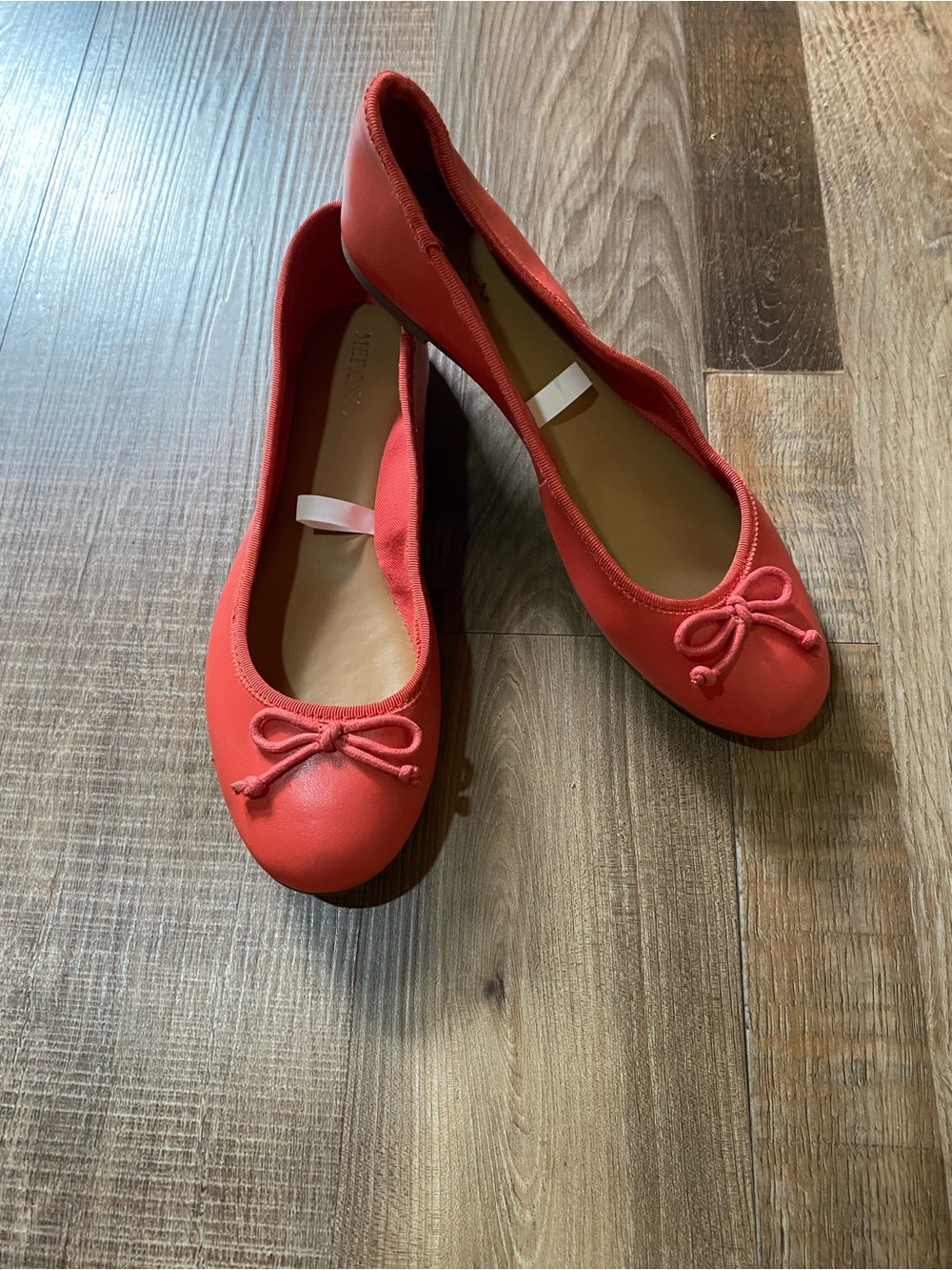 Merona Coral Ballet Flats with Bow Accent
